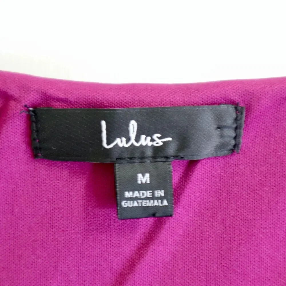 Lulu’s Size M Best-Loved Magenta Scoop Neck Bodycon Mini Dress - Picture 9 of 11